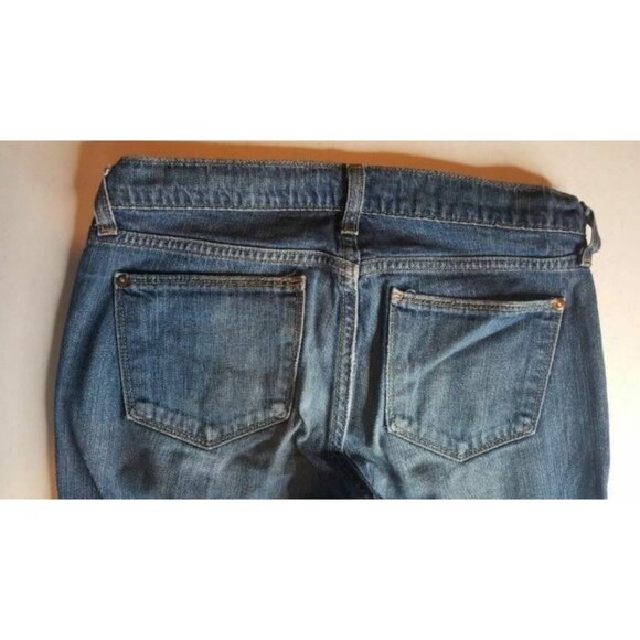 Womens Old Navy The Flirt Stretch Size 4 Blues Jeans Distressed Raw Hem - Picture 8 of 10